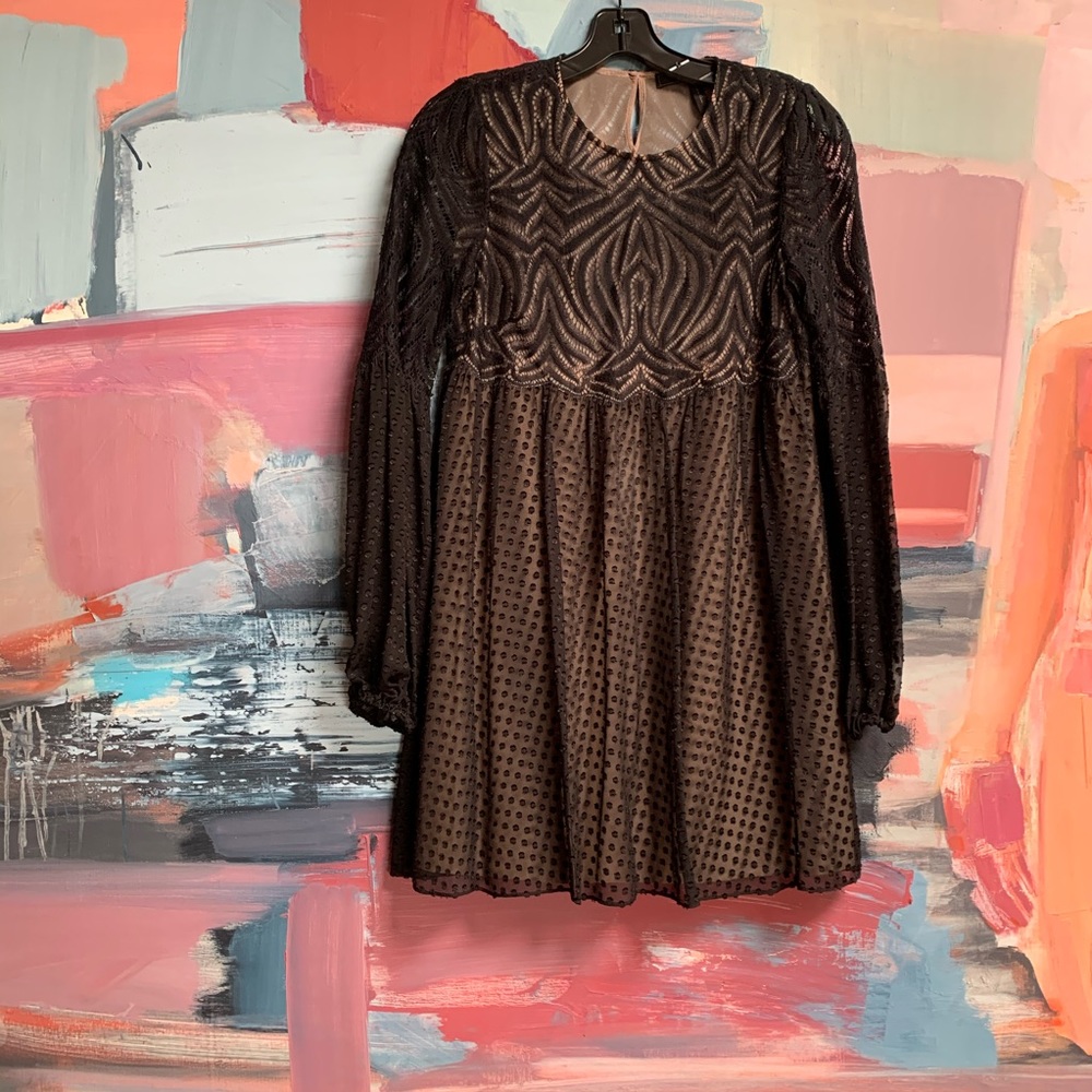 BCBG Black Lace Mini Dress XXS